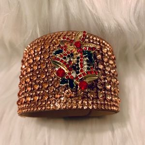 Orange Suede Snap Bracelet